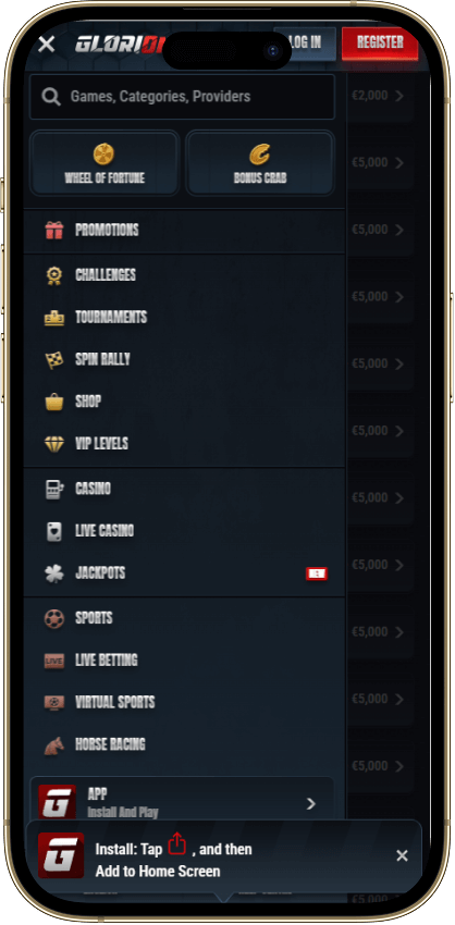 Glorian Casino Mobile